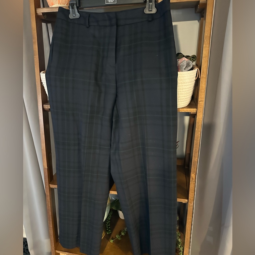 Talbots Navy/Green Plaid Trousers